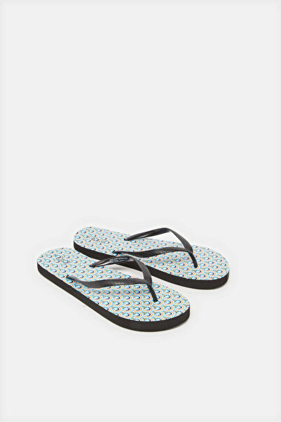 REDTAG Women Black Animal Printed Flip Flop