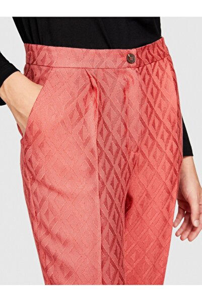 Sisley Women's Viscose Blended Carrot Cut Jacquard Pants 323A47R8Lf03Q-Sis8K5