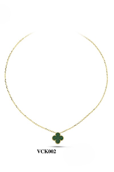 GOLD CLEEF YEŞİL KOLYE
