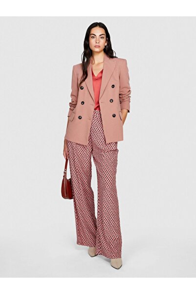 Sisley Women's 100% Viscose Patterned Palazzo Pants 323A4Utslf03T-Sis61R