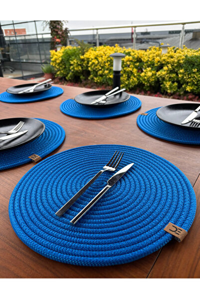 Home Inn Home Textile 6-Piece Round Placemat Set – Easy to Clean, for Modern Tables