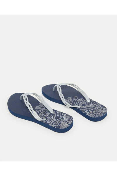 REDTAG Women Blue With Silver Strap Flipflop