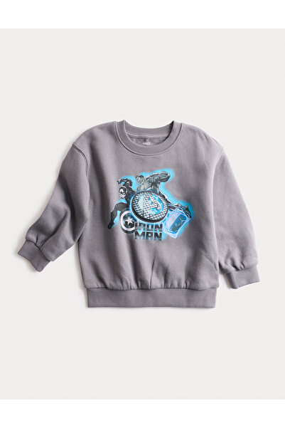 Marks & Spencer Pamuk Karışımlı Avengers Sweatshirt (2-8 Yaş)