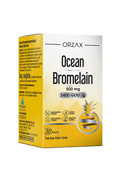 Orzax Ocean Bromelain 60 Kapsül