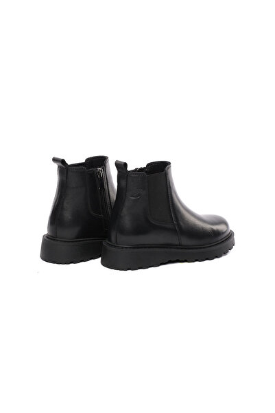 Greyder Boy's Black Genuine Leather Chealse Boots 5K5Nb59668