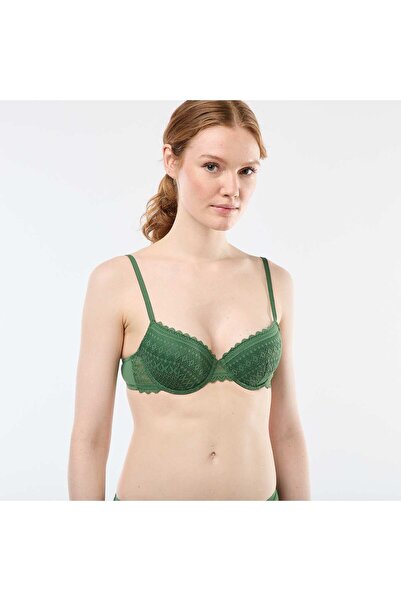 KİABİ Lace Balconette Bra GREEN