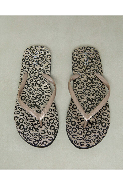 REDTAG Women Gold Printed Flip Flop