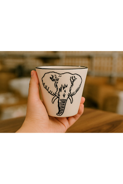 M'art Home Imroz Elephant Handleless Mug 300 Ml.