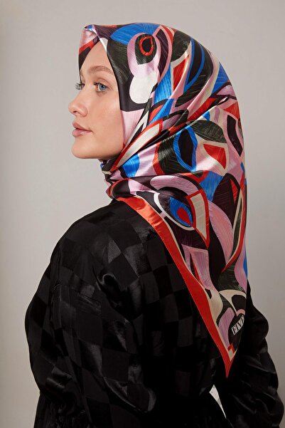 Levidor Orange Flower Pattern Crystal Scarf