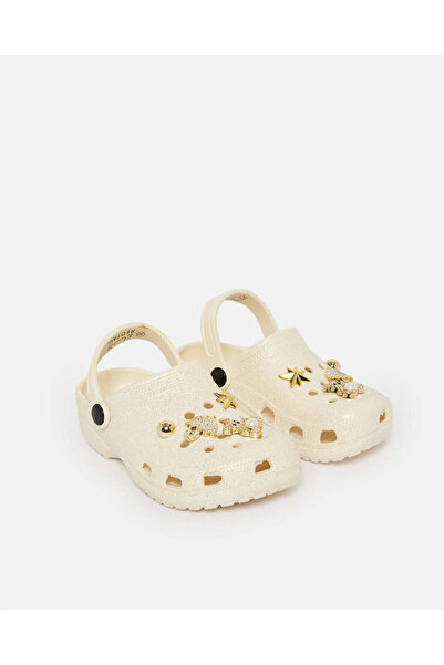 REDTAG Girls Gold Charm Clog