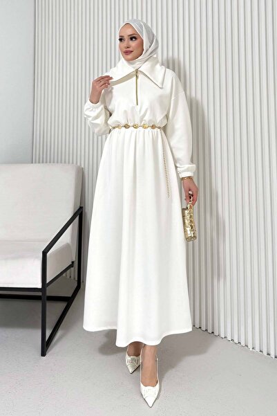 Melike Tatar Belted Scuba Dress 68-6215