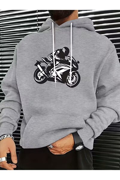 ship master Motocicletă pentru bărbați Racer cu imprimeu cu glugă Swea tricou...