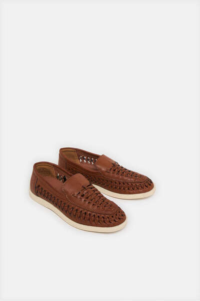 REDTAG Senior Boys Brown Woven Loafers