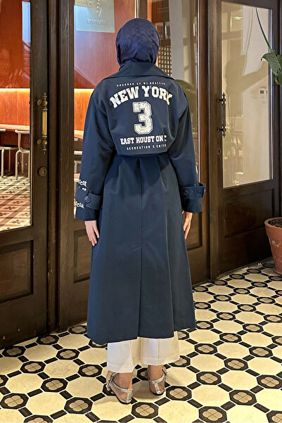 Ovn. Zayne Kol Kemerli Trençkot - Lacivert