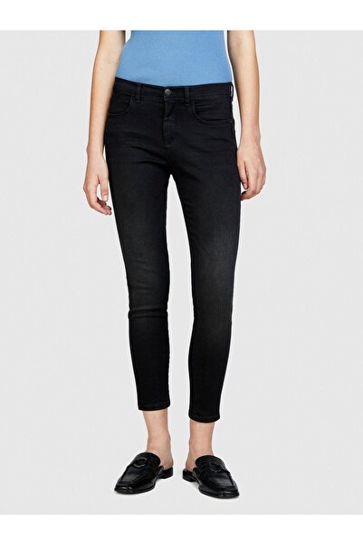 Sisley Women's Stretch Cotton High Waist Skinny Leg Denim Pants 324P4Rr3575V7-Sis800