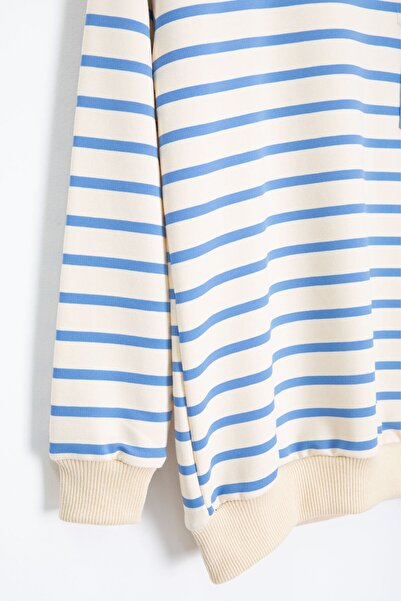 Cansın Mini Set de trening pentru băieți cu detaliu de buzunar cu dungi albastre 23341