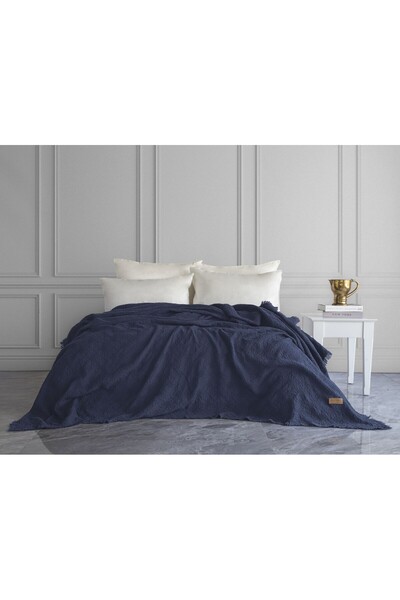 Dantela Notte Fitilli Покривало для ліжка - Синє