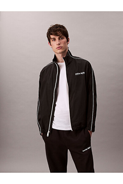 Calvin Klein Logolu Oversize Fit Dik Yaka Ceket LV04RC505GUB1 Erkek CEKET LV04RC505G UB1