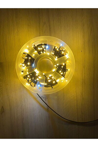 OKYANUSAYD 50 METRE 240 LEDLİ SİYAH KABLO GÜNIŞIĞI SABİT BEYAZ IŞIK ÇAKARLI YILBAŞI AĞACI SÜSLEME İP LED IŞIK