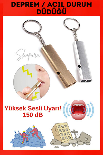 Shopura Yüksek Desibel Deprem Acil İmdat Düdük - Hakem Ve Can Kurtaran Düdüğü