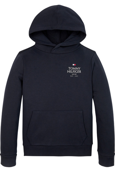 Tommy Hilfiger هودي بجيب كنغر مطبوع شعار Desert Sky للأولاد
