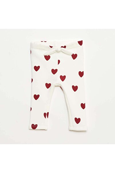 KİABİ Fleece-lined leggings with bow WHITE