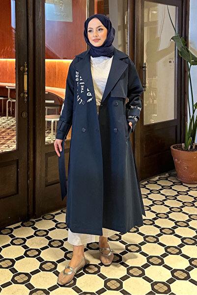 Ovn. Zayne Kol Kemerli Trençkot - Lacivert