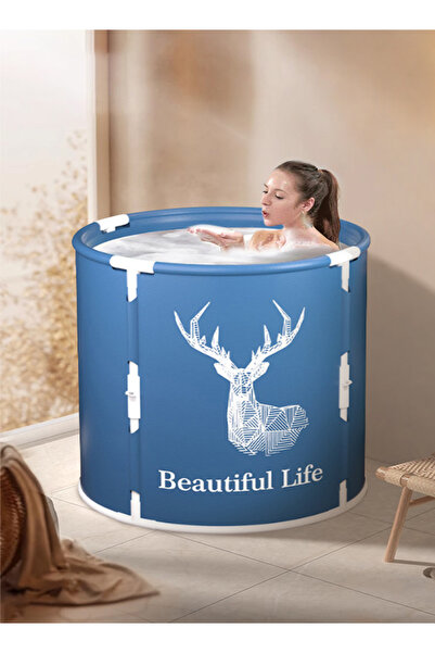 Sumkyle Portable Bathtub Circular Foldable Bathtub Installation Free Shower Rooms Bath Tub