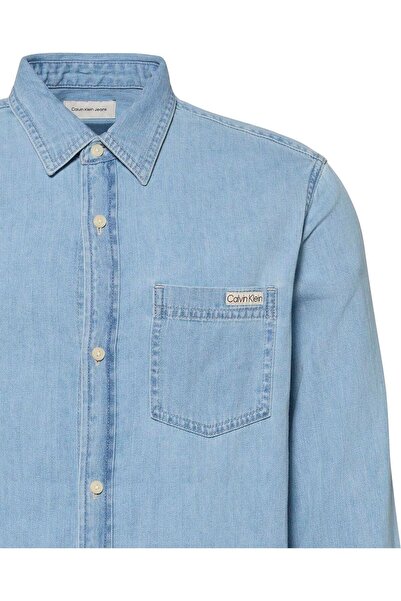 Calvin Klein Erkek Mavi Gömlek