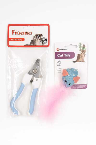 Figaro Pet Care and Entertainment Accessory Set – & Flamingo 🐾