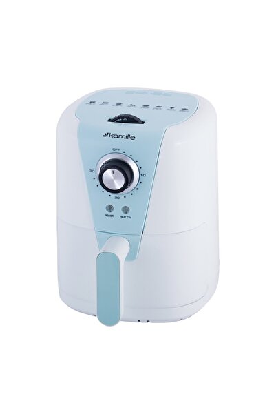 Kamille Friteuza Kamille, 1.5L, 1000W, cu aer cald, inox/plastic, alb