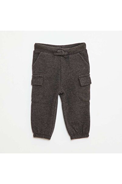 KİABİ بنطال رياضي مضلع من القطن العادي باللون الرمادي