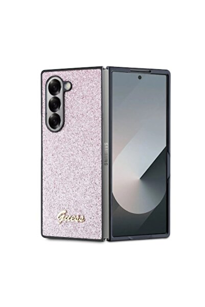Guess Case compatible with  Samsung Galaxy Z Fold6, Polyurethane, Pink