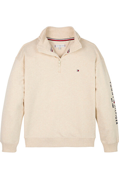 Tommy Hilfiger Kids Unisex Calico Heather Cotton U Essential Half Zip Sweatshirt