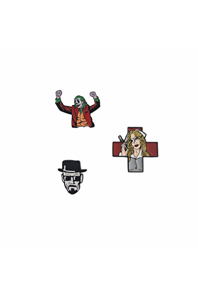 Otto Common Colorful Metal Enamel Pin Set 3 Pieces 16