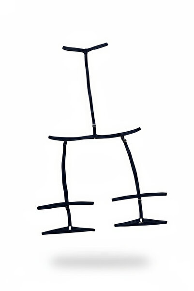 Angels Passion Black Garter Belt Lingerie Models - High Shine Flexible Construction