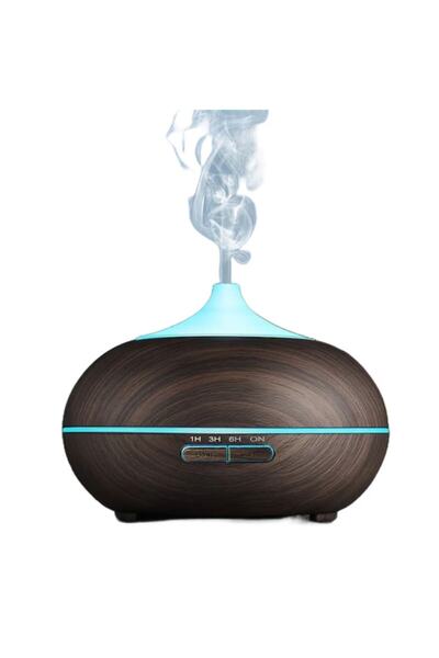 varioshop Ultrasonic Aroma Diffuser and Humidifier with Ionizer, LED & Remote, 400 ml, Brown