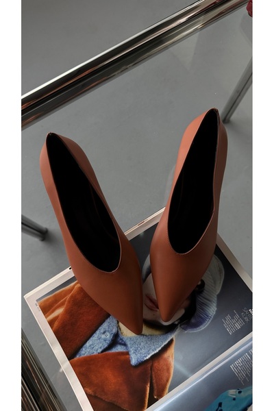 Eataly Shoes Taba Basic Women's Shoes with Small Heels