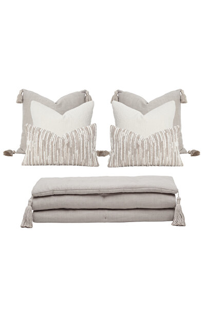 Penelope Liora Throw Pillow Cover 35X70 cm Ecru-Beige