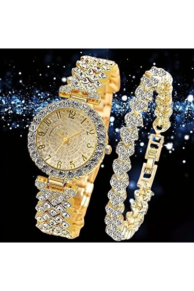 sssse 2 adet şık taşlı paslanmaz çelik moda minimalist lüks tam taşlı bilekli...