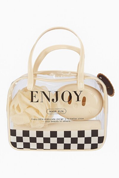 ARVALE Portable Bathroom Travel Kit – Includes Soap Dispenser, Brush Holder, Washcloth, Comb - Enjoy