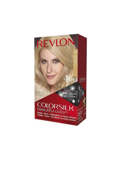 Revlon Permanent hair dye without ammonia COLORSILK 80 light ash blonde 1 pc