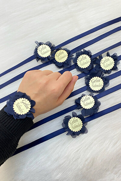 ZEYMERADE Lacivert Nedime Kol Kurdele ve Bileklik, Kına Gecesi Bride Bekarlığ...