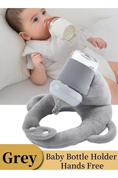 Generic Baby Feeding Pillow Self-Feeding Bottle Holder Adjustable Nursing Pillow Anti-Spitting (Grey)