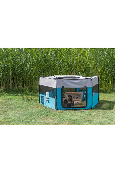 Trixie Playpen for Rodents, Indoor/Outdoor, Polyester, 150x65 cm, Turquoise/Gray, 64055