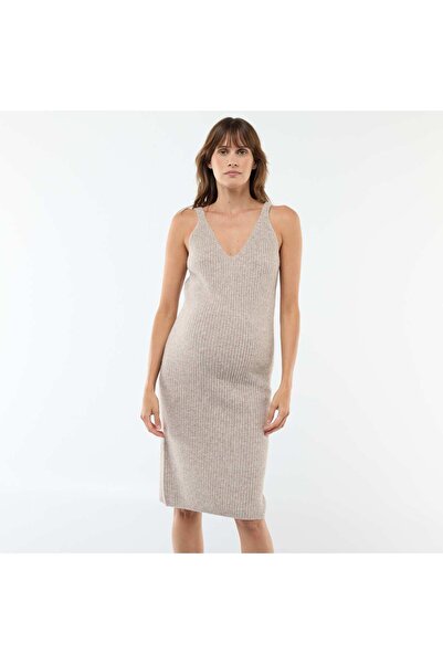 KİABİ 2-in-1 maternity sweater dress BEIGE
