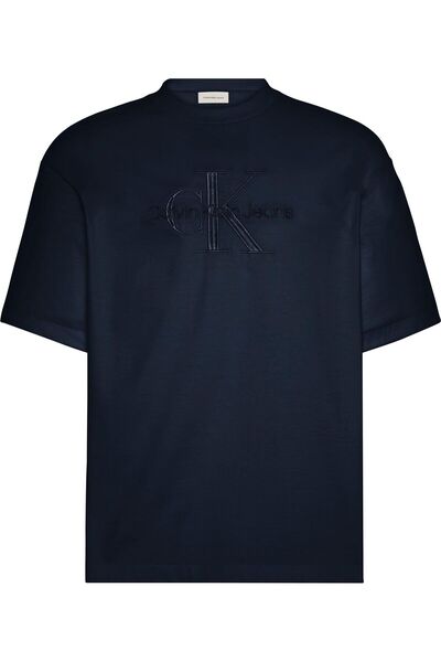 Calvin Klein Ss Hi Low Emb 16S Jersey Cn Tee Erkek Bisiklet Yaka T-Shirt