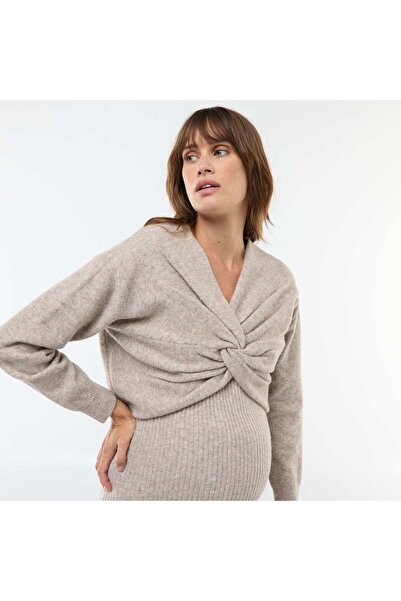 KİABİ 2-in-1 maternity sweater dress BEIGE