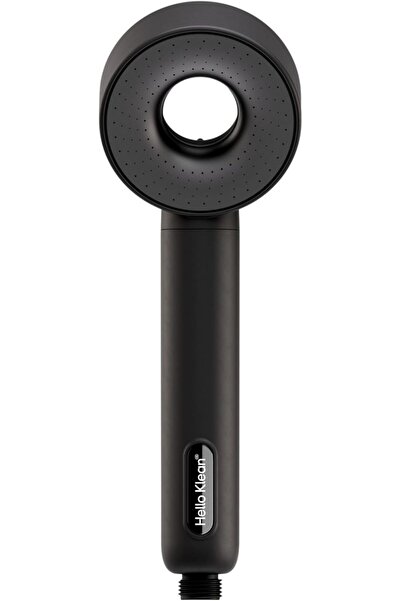 HELLO KLEAN رأس دش باللون الأسود - يرشح المعادن غير المرغوب فيها والكلور والش...