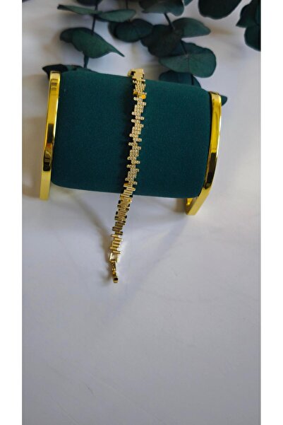 VOBEEYKU سلسلة خاصة من سوار نموذج اللوحة بحجر الزركون (18 سم)